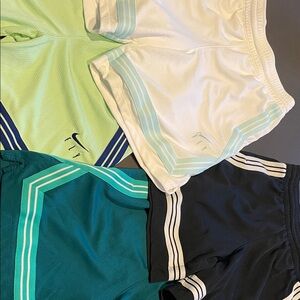 Girls Kids' basketball Shorts - White, Green, and Black